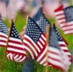 Photo of American flags